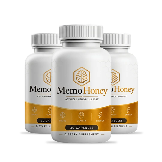 MemoHoney advanced memory support capsules three-bottle package